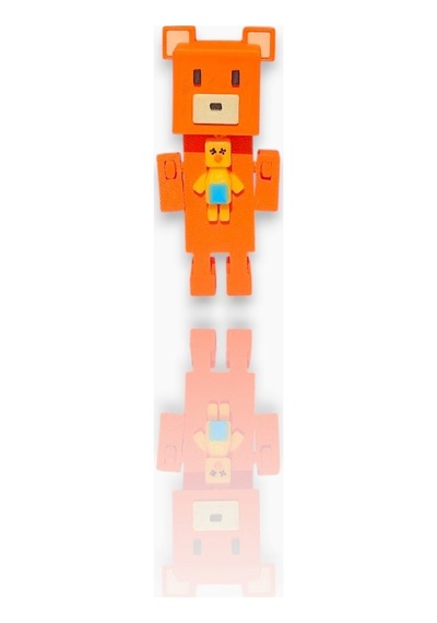 Super Adventure Bears - Ayı , Baaren Ve Şika Kaliteli Loy3d 9 Cm Turuncu