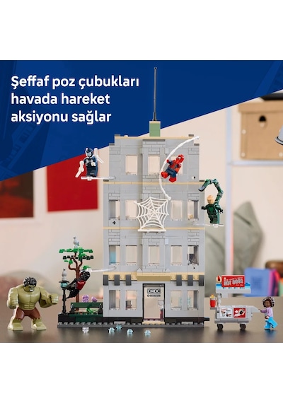 LEGO® ǀ Marvel Örümcek Adam ve Hulk’ın Destansı Çarpışması 76350 - 8+ Yaş için 6 Karakter İçeren Oyuncak Yapım Seti (534 Parça)