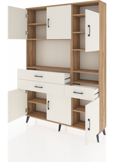 Arges Dolap 10 Raflı 3 Çekmeceli 6 Kapaklı 132x30x195 Çam-ayt... Çam Arges Dolap 10 Raflı 3 Çekmeceli 6 Kapaklı 132x30x195 Çam-ayt... Çam