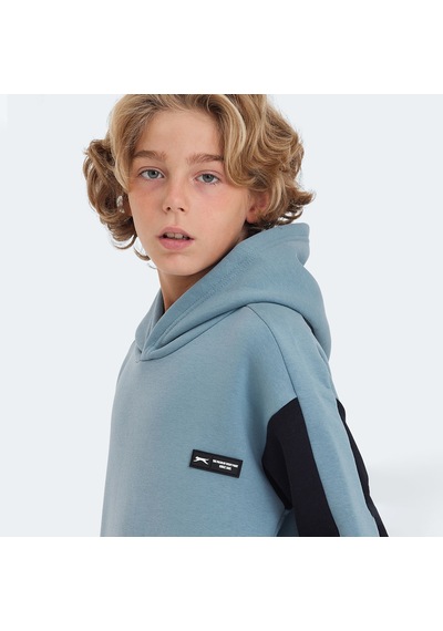 Slazenger LAYNE Çocuk Kapüşonlu Cepli Mavi / Lacivert Sweatshirt