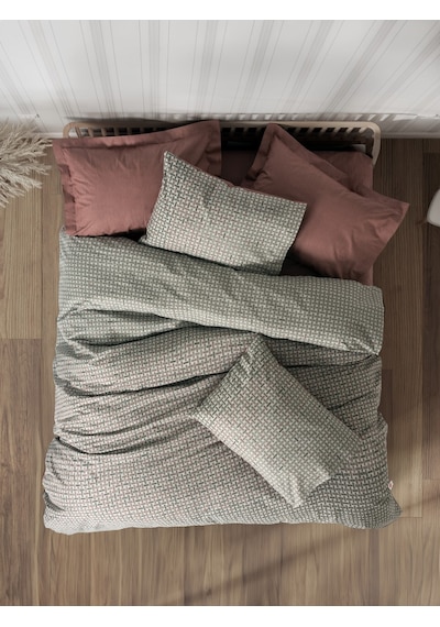 Cotton Box Petite Tek Kişilik Lastikli Çarşaflı Nevresim Takımı Mote Kiremit