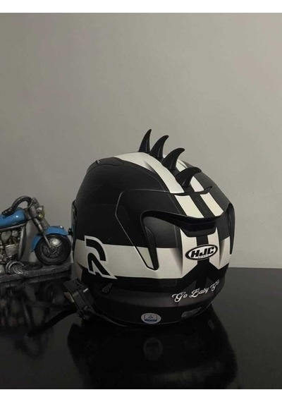 Motosiklet Kaskı Için Boynuz - Şeytan Boynuzu - Ejderha Sırtı - Kask Süsü 4 Adet Aynı Boy