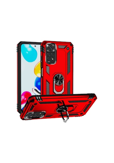 Xiaomi Redmi Note 11 Global Kılıf Zore Vega Kapak Kırmızı