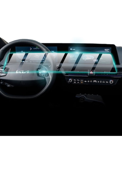 Kia 2023 Ev6 12,3" Navigasyon +12,3" Gösterge Paneli İçin 9h Nano Ipg Proactive Ekran Koruyucu