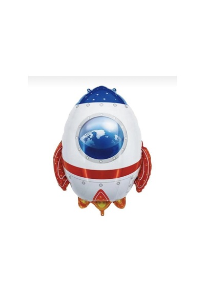 Roket Uzay Mekiği Folyo Balon Renkli Renkli