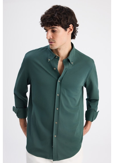 D'S Damat Ds Damat Comfort Zümrüt Yeşili Oxford Gömlek 6hc02g811304m Zm1
