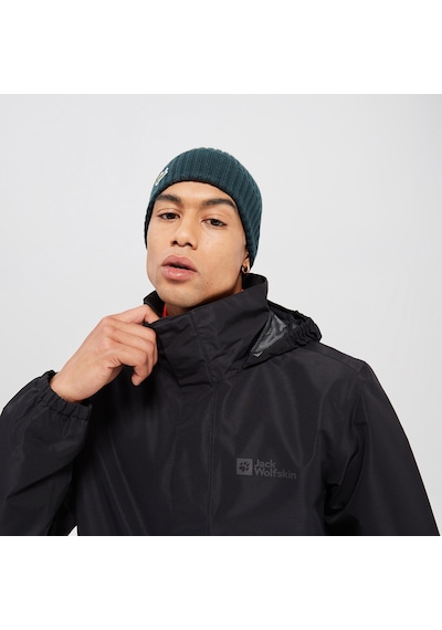 Jack Wolfskin Stormy Point 2l Erkek Siyah Su Geçirmez Mont Düz 1111142 Siyah