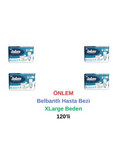Önlem - Belbantlı Yaşlı Yetişkin Hasta Bezi Xlarge Beden 120'li XL