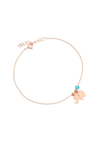 Azuris Silver Gümüş Aquamarine Taşlı Fil Hal Hal Gümüş