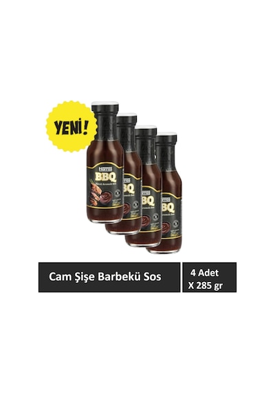 Barbekü Sos Cam Şişe 4 Adet X 285 Gr