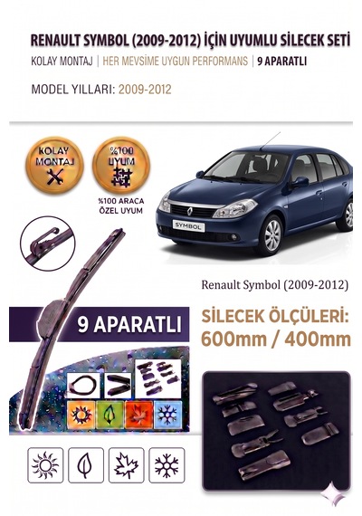 Renault Symbol Ön Cam Silecek Takımı 2009-2012