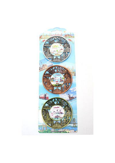İstanbul Temalı Metal Magnet 3'lü Set Model 2 diğer