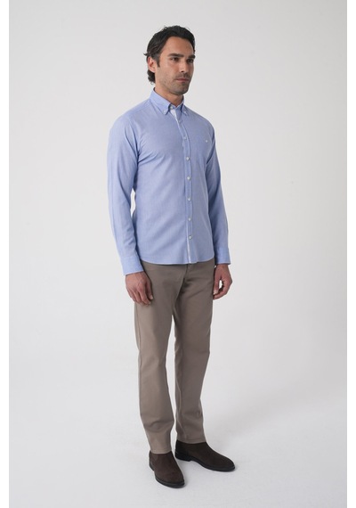 Bisse Erkek Regular Fit Uzun Kol Mavi Gömlek Gmktn250016 D35 Mavi