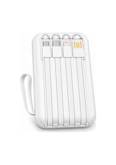 ENERX Enr-p10dc 10000 Mah 2.1A Dahili Kablolu Powerbank Beyaz