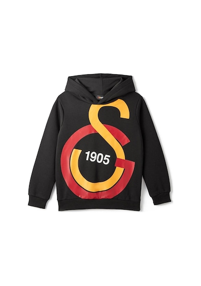 Galatasaray Lisanslı Büyük Logo Çocuk Sweat + Bileklik Set Hediyelik Ahşap Kutulu 095 Siyah