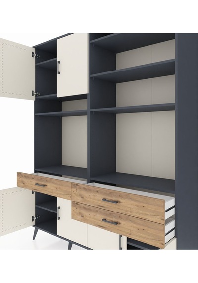 Hyperion Gardrop 10 Raflı 3 Çekmeceli 8 Kapaklı 176x44x221 Antrasit-aytaşı/çam Aytaşı/çam Hyperion Gardrop 10 Raflı 3 Çekmeceli 8 Kapaklı 176x44x221 Antrasit-aytaşı/çam Aytaşı/çam