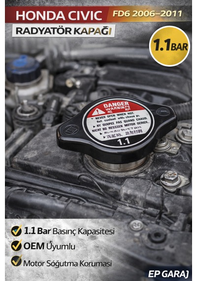 Honda Vtec Fd6 Oem  1.1 Bar Radyatör Kapağı -
