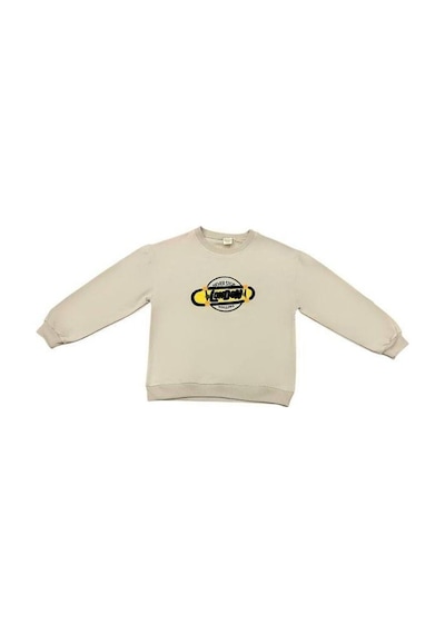 Zekids Erkek Çocuk London İşlemeli Sweatshirt-14233 Taş