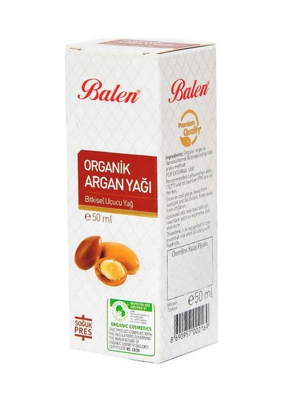 Argan Yağı Organik Soğuk Pres 50 Ml Cam Şişe