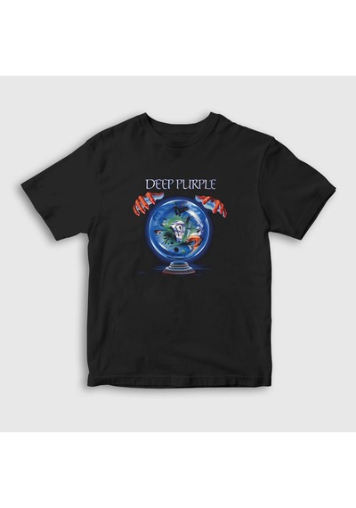 Presmono Unisex Çocuk Slaves And Masters Deep Purple T-shirt Siyah