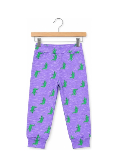 H&c Coolboy H&c Çocuk Timsah Desenli Uzun Kollu Pijama Takımı Lila
