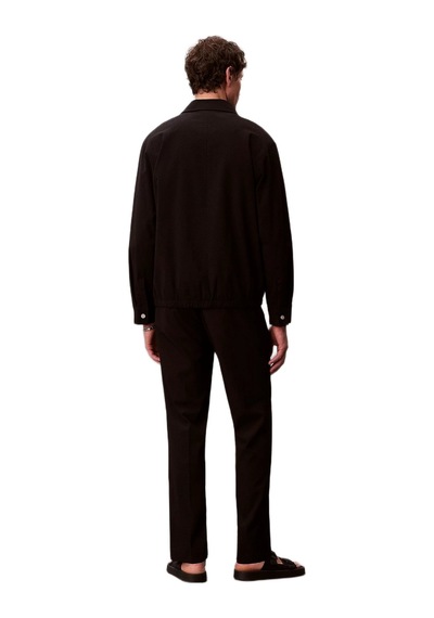 Calvin Klein Lv04lf609g Straight Seersucker Half Elastic Erkek Pantolon Siyah