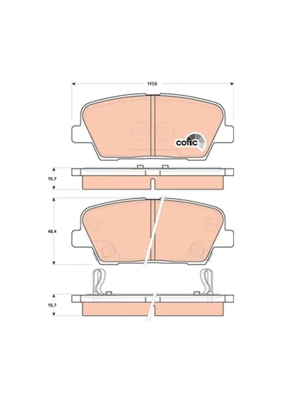 Hyundai Santa Fe 2 Arka Fren Balatasi 2006-2012 Trw Gdb3499