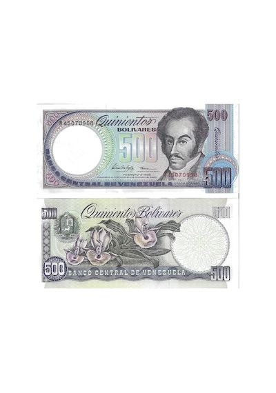 Venezuela 1998 Yılı 500 Bolivares Yabancı Kağıt Para Çil Unc Koleksiyon Para