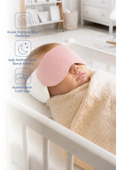 Babyjem Kepçe Kulak Önleyici ve Uyku Bandı Pudra