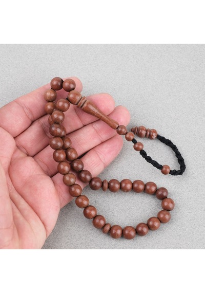 Demir Ağacı - Iron Wood Küre Kesim 9mm Tesbih Kahverengi