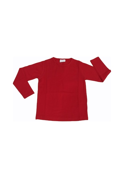 Özdemirli Bebe Basic Düz Bisiklet Yaka Uzun Kollu Likralı Badi Sweat T-shirt KIrmızı