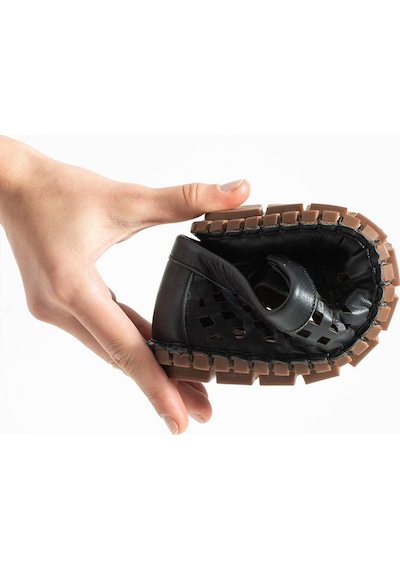 Dabab Shoes Vırena Kadın Siyah Hakiki Deri File Bağcıklı Düz Taban Yazlık Babet Loafer Ayakkabı Dabab Shoes Vırena Kadın Siyah Hakiki Deri File Bağcıklı Düz Taban Yazlık Babet Loafer Ayakkabı