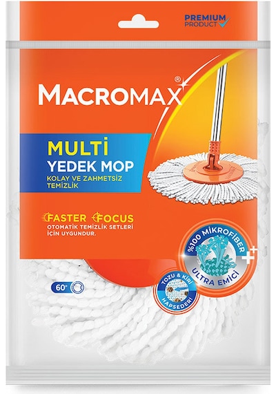 3 Adet Macromax Faster Temizlik Seti Yedek Mop