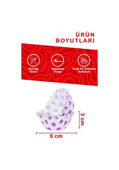 Mithra Life 100'lü Renkli Muffin Cupcake Kağıdı Tek Kullanımlık Doğum Günü Ve Parti İçin Mıt1137 Diğer