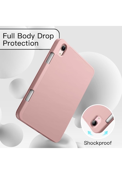 Apple Uyumlu iPad Mini 7 A17 Pro Kılıf Uyku Modlu Smart Pen Slot Charging Case Kapaklı Kılıf Apple Uyumlu iPad Mini 7 A17 Pro Kılıf Uyku Modlu Smart Pen Slot Charging Case Kapaklı Kılıf