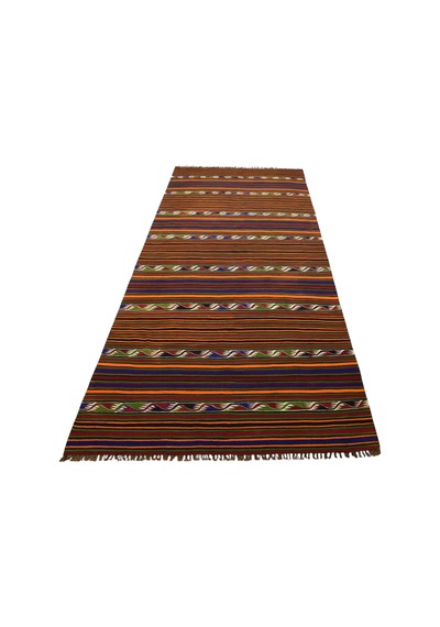 Kilim Antik El Dokuma Yün Anadolu Yörük Kilimi 0134 - Yeni - Çok Renkli