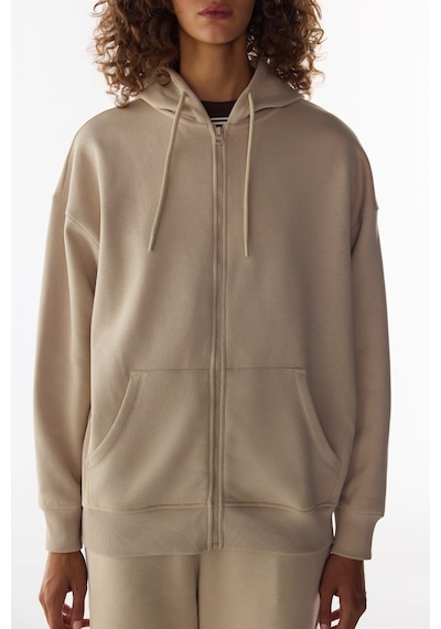 Penti Bej Şardonlu Fermuarlı Kapüşonlu Sweatshirt