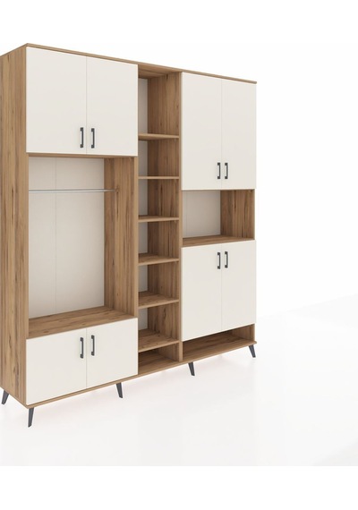 Hyperion Dolap 18 Raflı 8 Kapaklı Tek Askılı 220x44x243 Çam-aytaşı/çam Çok Renkli Hyperion Dolap 18 Raflı 8 Kapaklı Tek Askılı 220x44x243 Çam-aytaşı/çam Çok Renkli