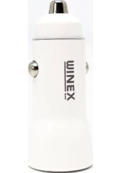 Winex W001 Usb A Çift Çıkışlı 3.1A Araç Şarj Aleti Beyaz