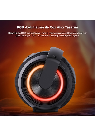 Lecoo DS151 80W Kablosuz Bluetooth 5.0 RGB IPX5 TWS Taşınabilir Hoparlör