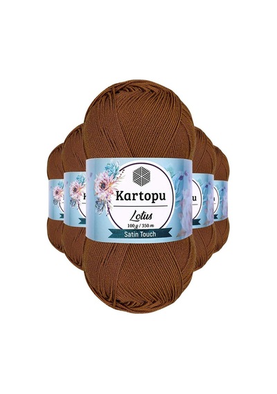 5 Adet Lotus Bikini Büstiyer Bluz Örgü İpi K840 Koyu Hardal Çok Renkli