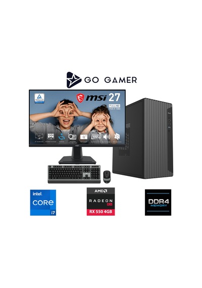 Go Gamer E534D i7-14700F 32 GB 1 TB SSD RX550 4 GB 27" Free Dos Oem Paket Masaüstü Oyuncu Bilgisayarı