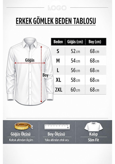 Classics Men Plus Barkod Uzun Kol Slim Fit Erkek Keten Gömlek - 7683 Kiremit