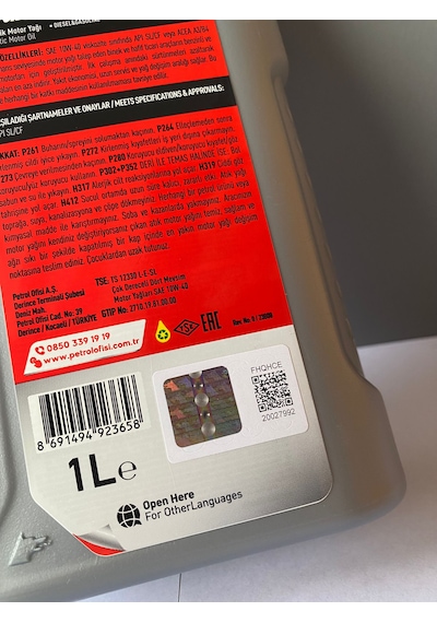 Petrol Ofisi Maxima XT 10W - 40 Sentetik Motor Yağı