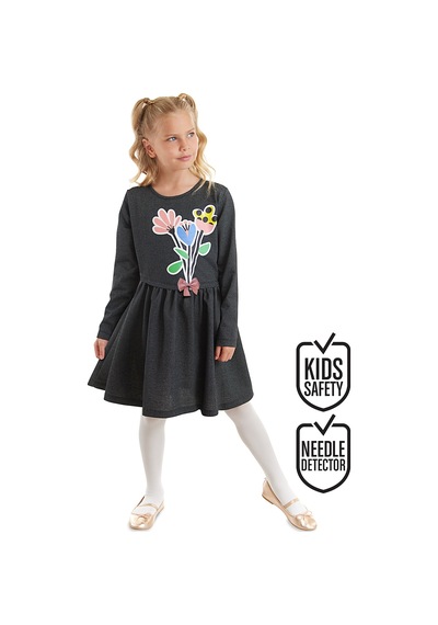 Denokids Çiçekler Kız Çocuk Elbise