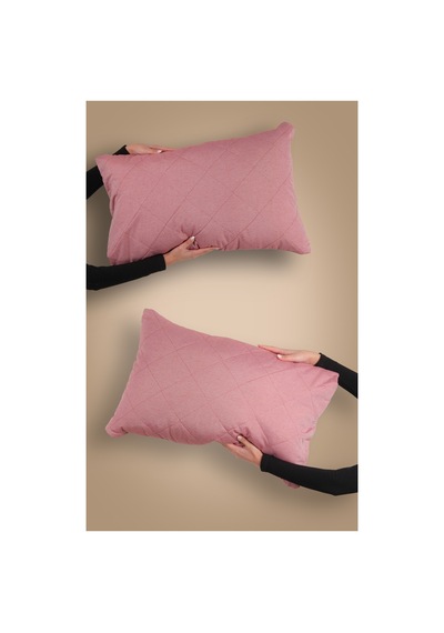 Kapitoneli Yastık Kılıfı 2 Adet 50x70 Cm Bordo