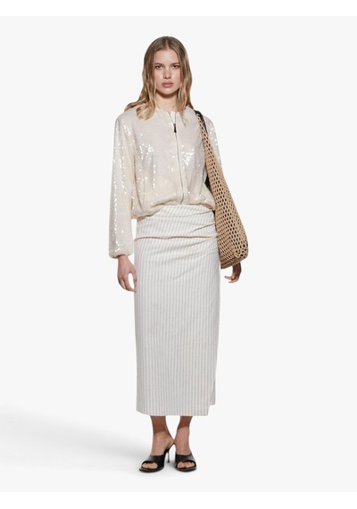 Sisley Keten Karışımlı Yandan Fermuarlı Slim Fit Midi Etek Kadın Siyah Etek - 325p45ıcl002p Beyaz Sisley Keten Karışımlı Yandan Fermuarlı Slim Fit Midi Etek Kadın Siyah Etek - 325p45ıcl002p Beyaz