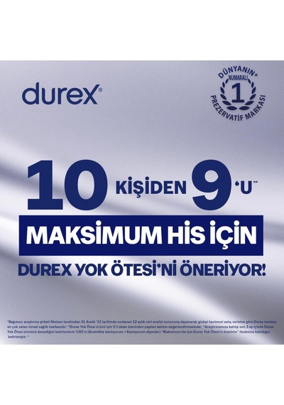 Durex Yok Ötesi Ultra Kaygan İnce Prezervatif 30'lu