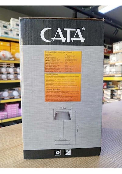 Rio 3 Renk Mod'lu Dekoratif Dokunmatik Şarjlı Masa Lambası Ct-8434 Beyaz