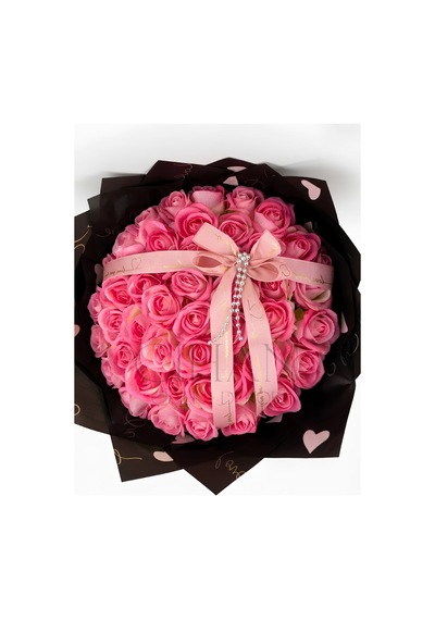Cihan Çiçekçilik Premium Tasarım Lüks Yapay Gül Buketi Pembe